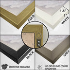 Designart White Blue And Orange Ink Storm III Abstract Painting Blue Wall Decor Modern Bedroom Framed Canvas Wall Art