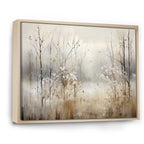 Designart Winter Meadow View Calmness II Meadow Grey Wall Decor - Traditional Bedroom Framed Canvas Wall Art