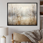 Designart Winter Meadow View Calmness II Meadow Grey Wall Decor - Traditional Bedroom Framed Canvas Wall Art