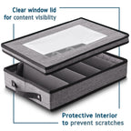 StorageBud Dinnerware Storage Containers - Stackable Holders for Plates, Cups, Flatware, Stemware, & Platter Sets