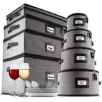 StorageBud Dinnerware Storage Containers - Stackable Holders for Plates, Cups, Flatware, Stemware, & Platter Sets