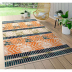 World Rug Gallery Distressed Geometric Indoor/Outdoor Area Rug