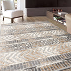World Rug Gallery Distressed Geometric Indoor/Outdoor Area Rug