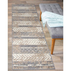 World Rug Gallery Distressed Geometric Indoor/Outdoor Area Rug