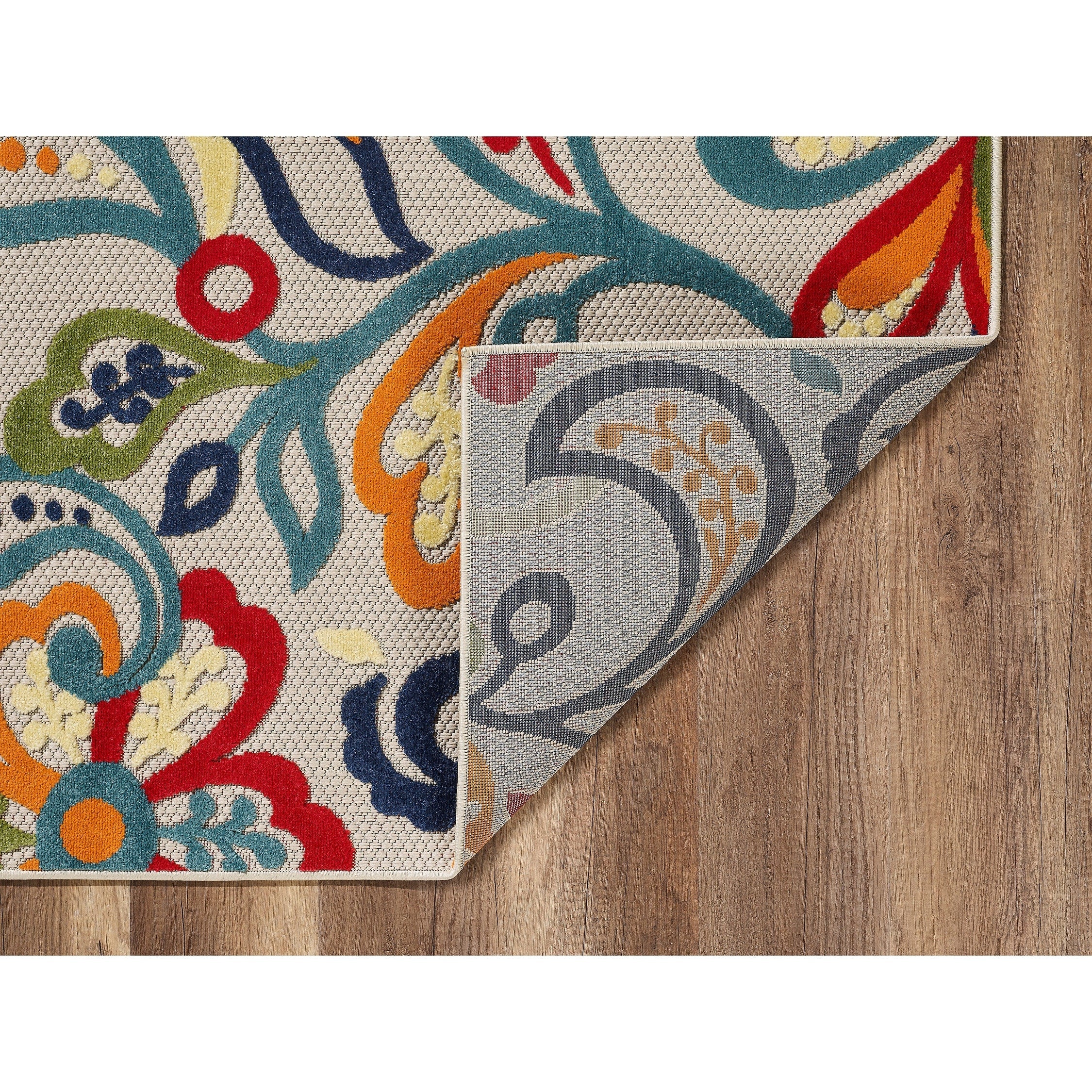 Domani Napa Floral Textured Indoor/ Outdoor Rug