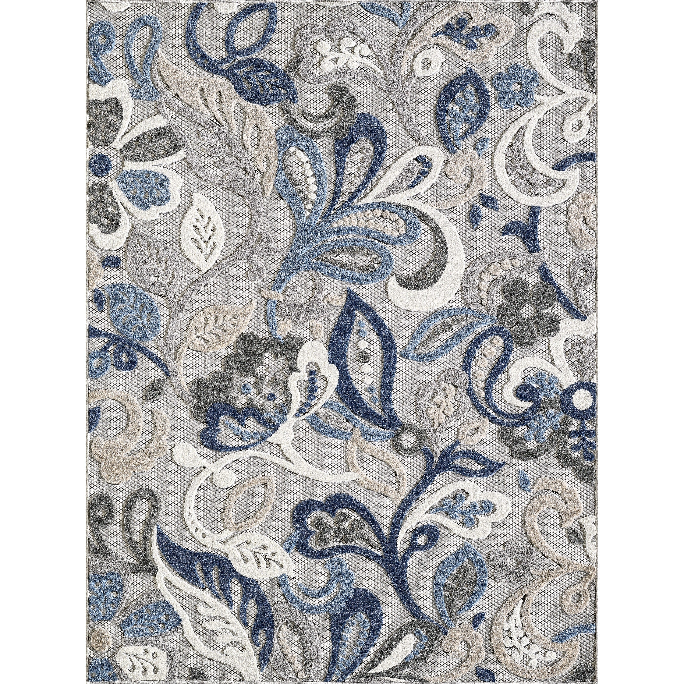 Domani Napa Floral Textured Indoor/ Outdoor Rug