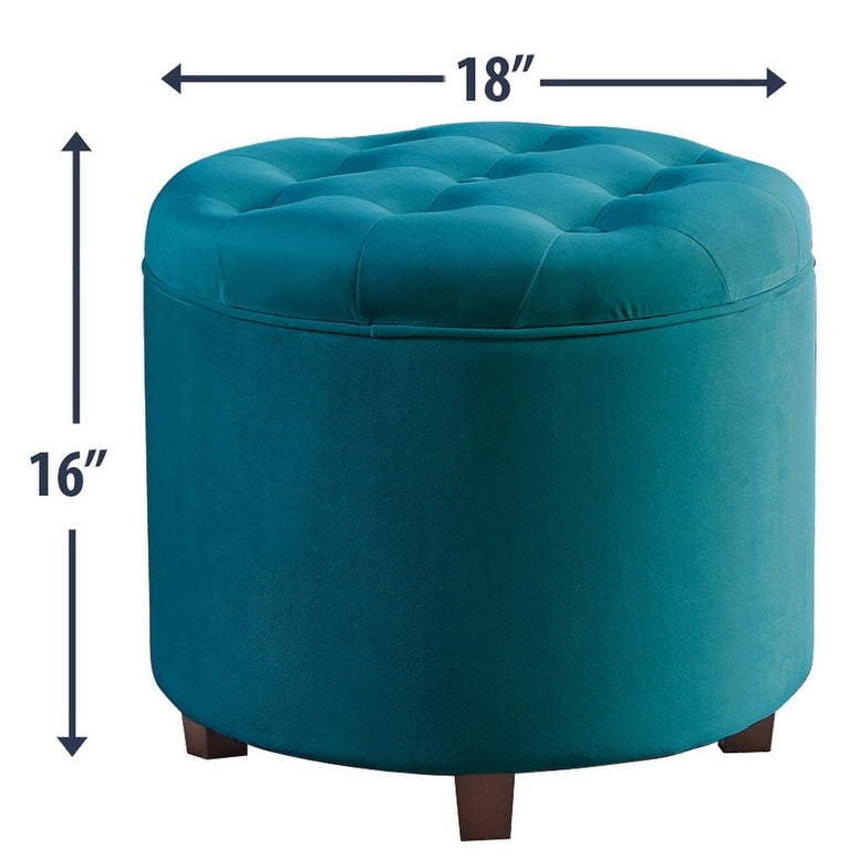 Donovan Tufted Round Storage Ottoman