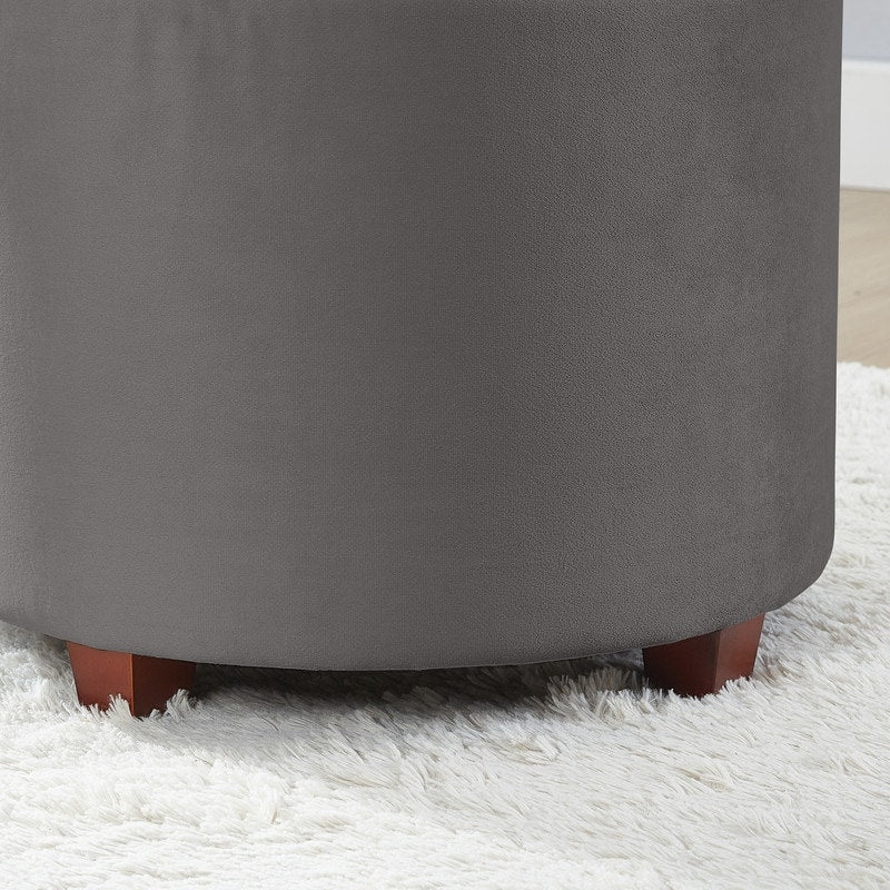 Donovan Tufted Round Storage Ottoman