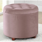 Donovan Tufted Round Storage Ottoman