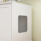 Double Pet Privacy Washroom Cat Litter Box Concealment Furniture