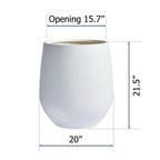 DreamPatio La Mirada 1-piece Fiberstone Tapered Planter for Indoor/Outdoor