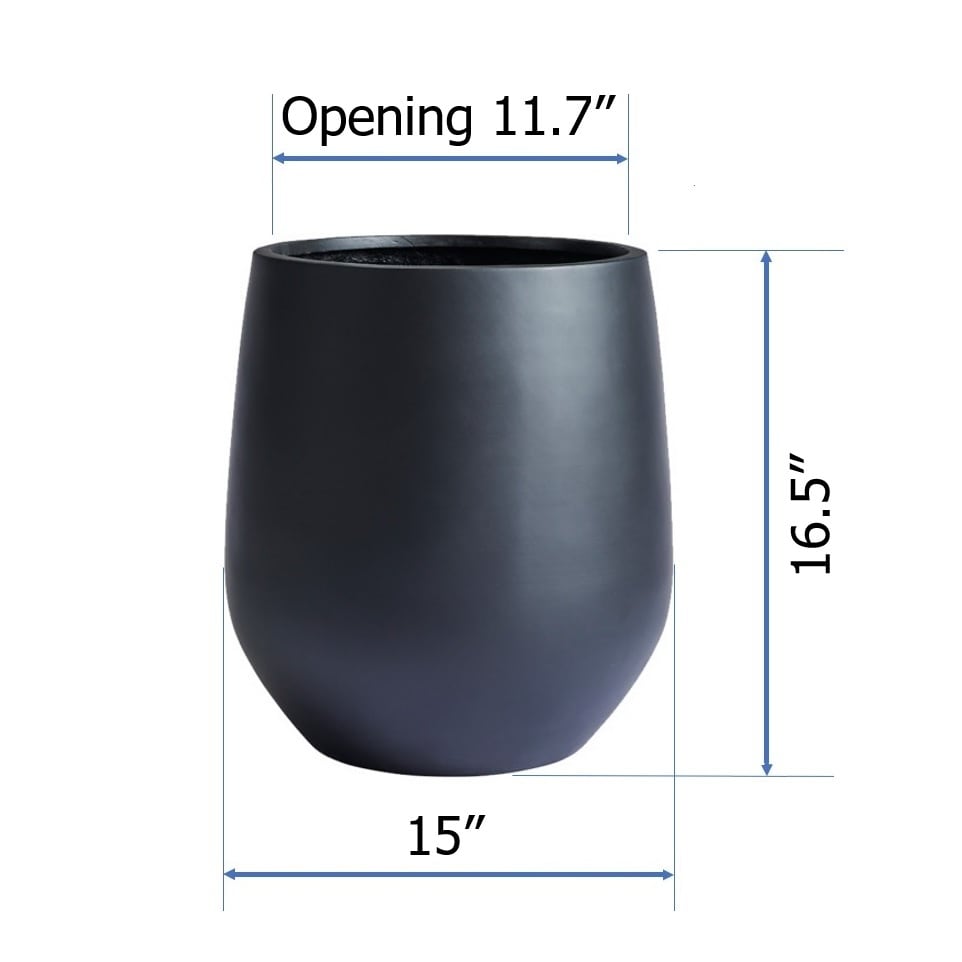 DreamPatio La Mirada 1-piece Fiberstone Tapered Planter for Indoor/Outdoor