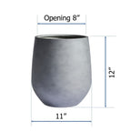 DreamPatio La Mirada 1-piece Fiberstone Tapered Planter for Indoor/Outdoor