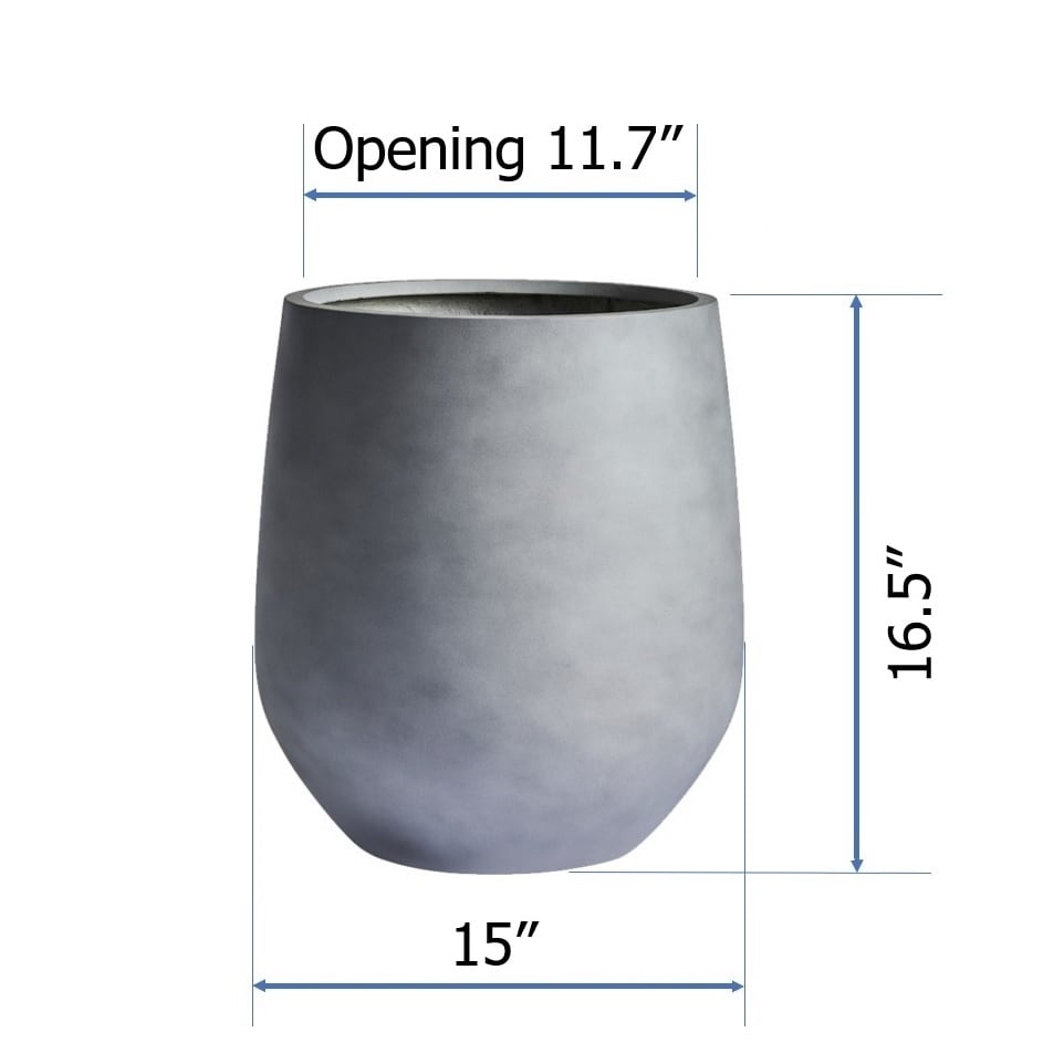 DreamPatio La Mirada 1-piece Fiberstone Tapered Planter for Indoor/Outdoor