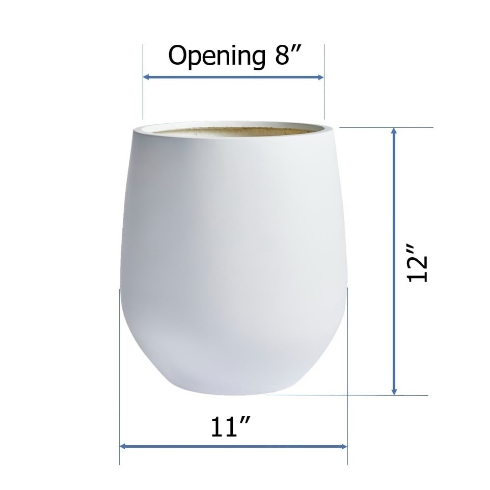 DreamPatio La Mirada 1-piece Fiberstone Tapered Planter for Indoor/Outdoor