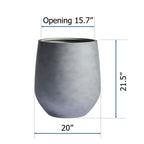 DreamPatio La Mirada 1-piece Fiberstone Tapered Planter for Indoor/Outdoor