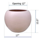 DreamPatio Riverside Fiberstone Modern Sphere Planter for Indoor/Outdoor
