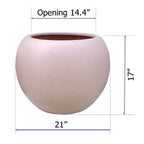 DreamPatio Riverside Fiberstone Modern Sphere Planter for Indoor/Outdoor