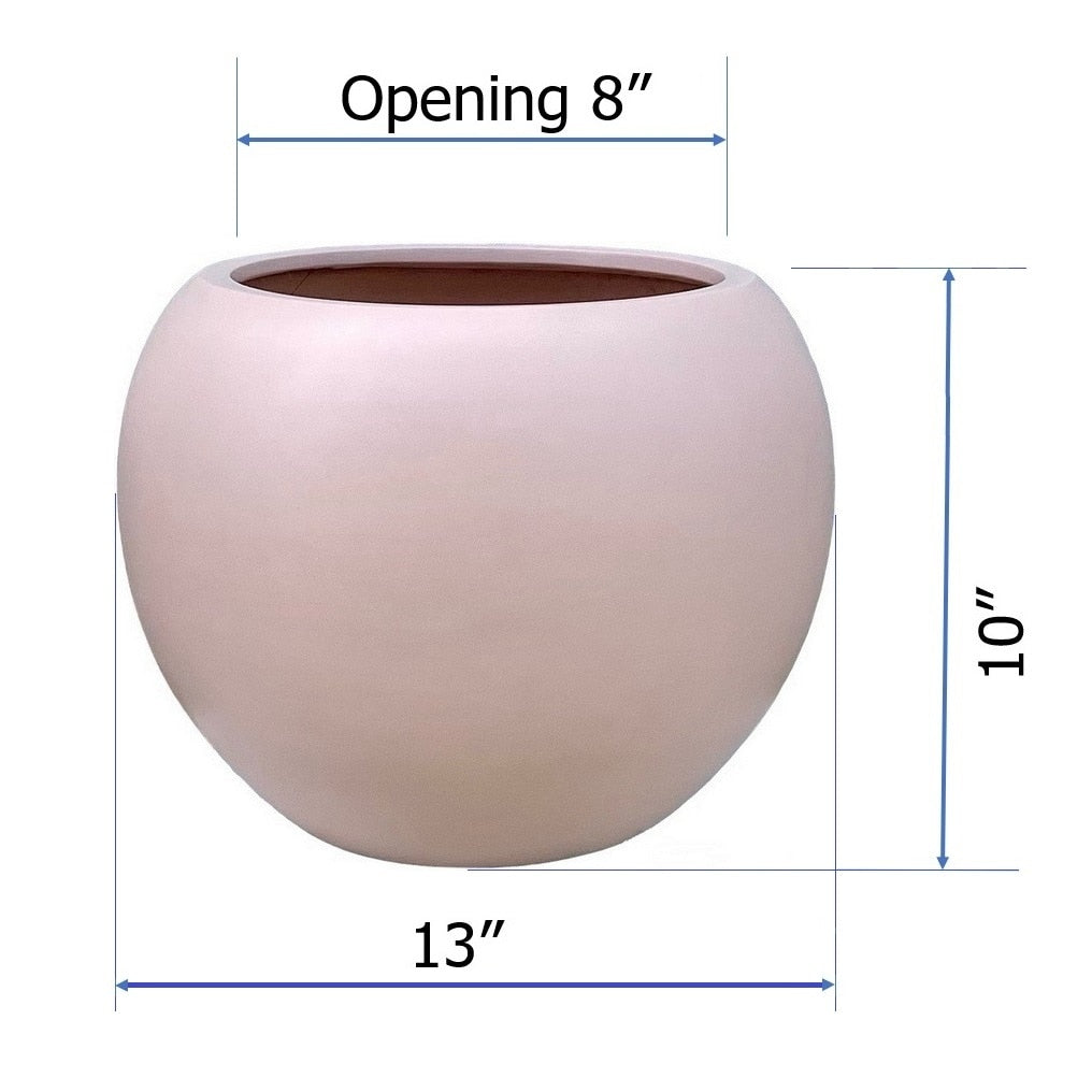 DreamPatio Riverside Fiberstone Modern Sphere Planter for Indoor/Outdoor