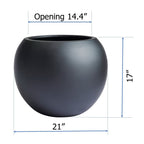 DreamPatio Riverside Fiberstone Modern Sphere Planter for Indoor/Outdoor