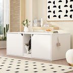 Dual-Compartment Cat Litter Box Enclosure Multi-Functional Furniture
