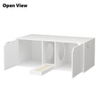Dual-Compartment Cat Litter Box Enclosure Multi-Functional Furniture