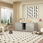 Dual-Compartment Cat Litter Box Enclosure Multi-Functional Furniture