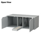 Dual-Compartment Cat Litter Box Enclosure Multi-Functional Furniture