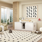 Dual-Compartment Cat Litter Box Enclosure Multi-Functional Furniture