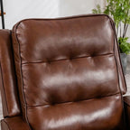 Pushback Recliner Chair, Fabric Armchair Push Back Recliner with Rivet Decoration, Single Sofa Accent Chair