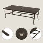 EGEIROS LIFE AluLux 9-Piece Aluminum Patio Dining Set with 2 Swivel Dining Chairs, 6 Dining Chairs and Washable Cushions