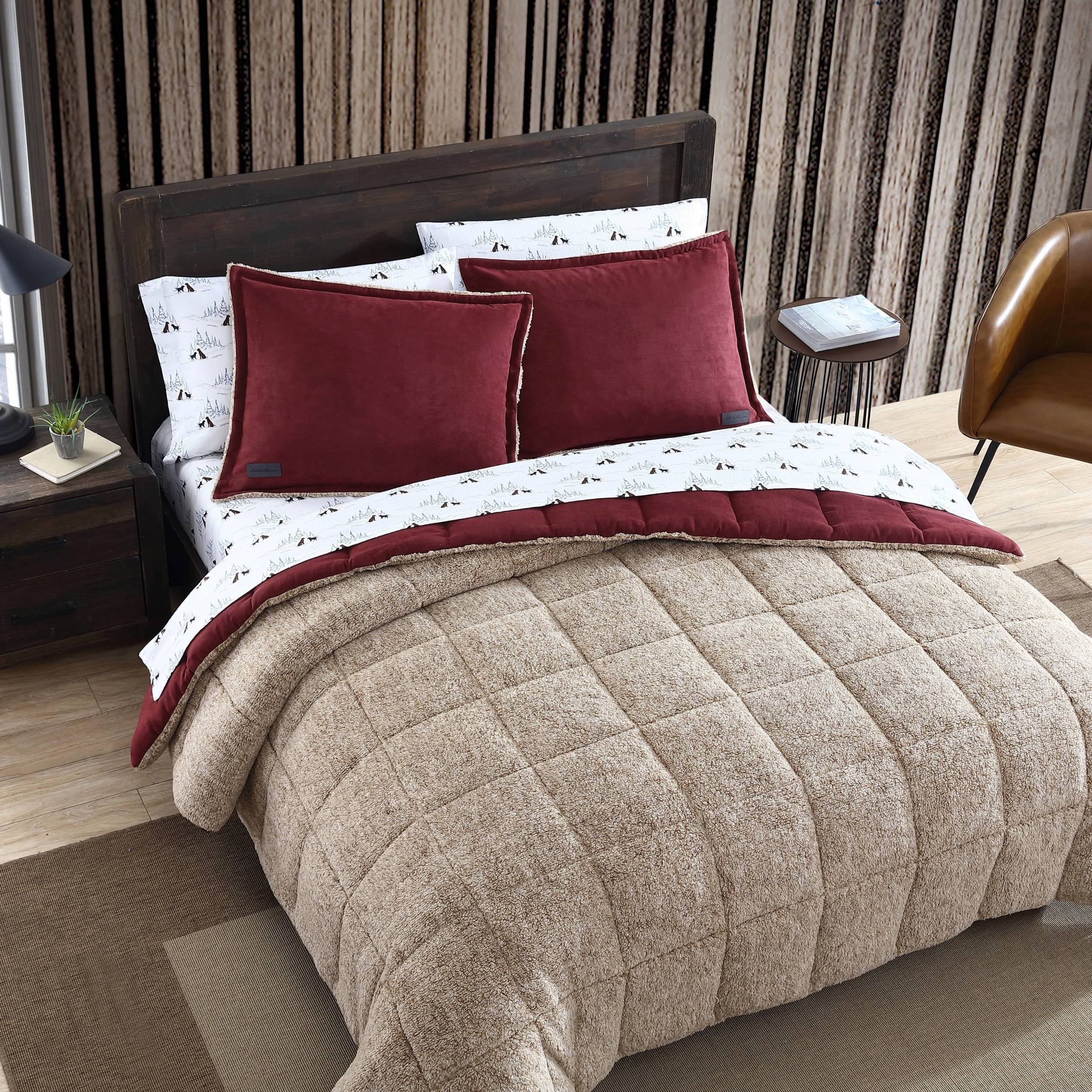 Eddie Bauer Sherwood Faux Suede Textured Comforter & Sham Set