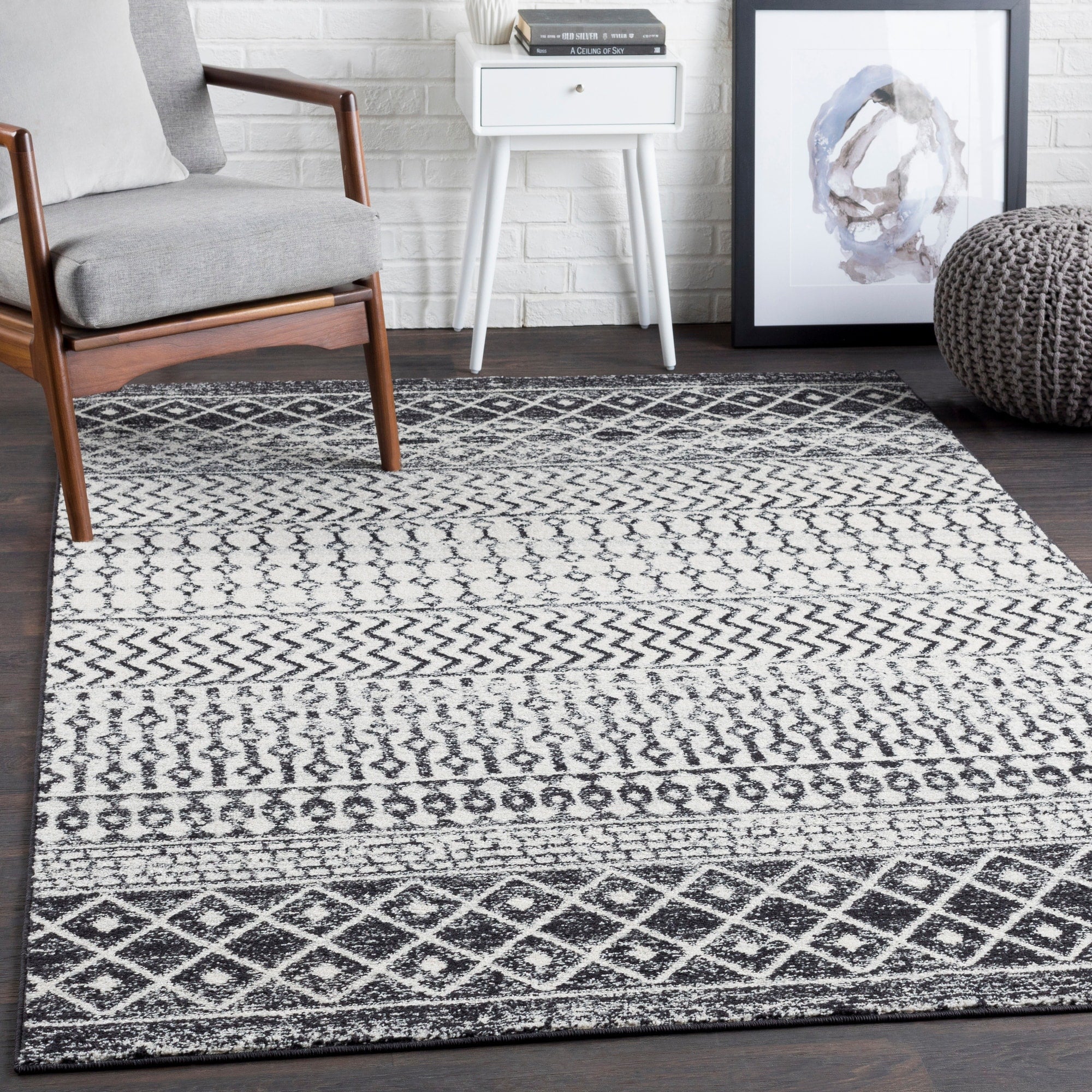 Livabliss Edie Bohemian Geometric Area Rug
