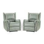 Eduardo Genuine Leather Power Recliner with USB Port Set of 2