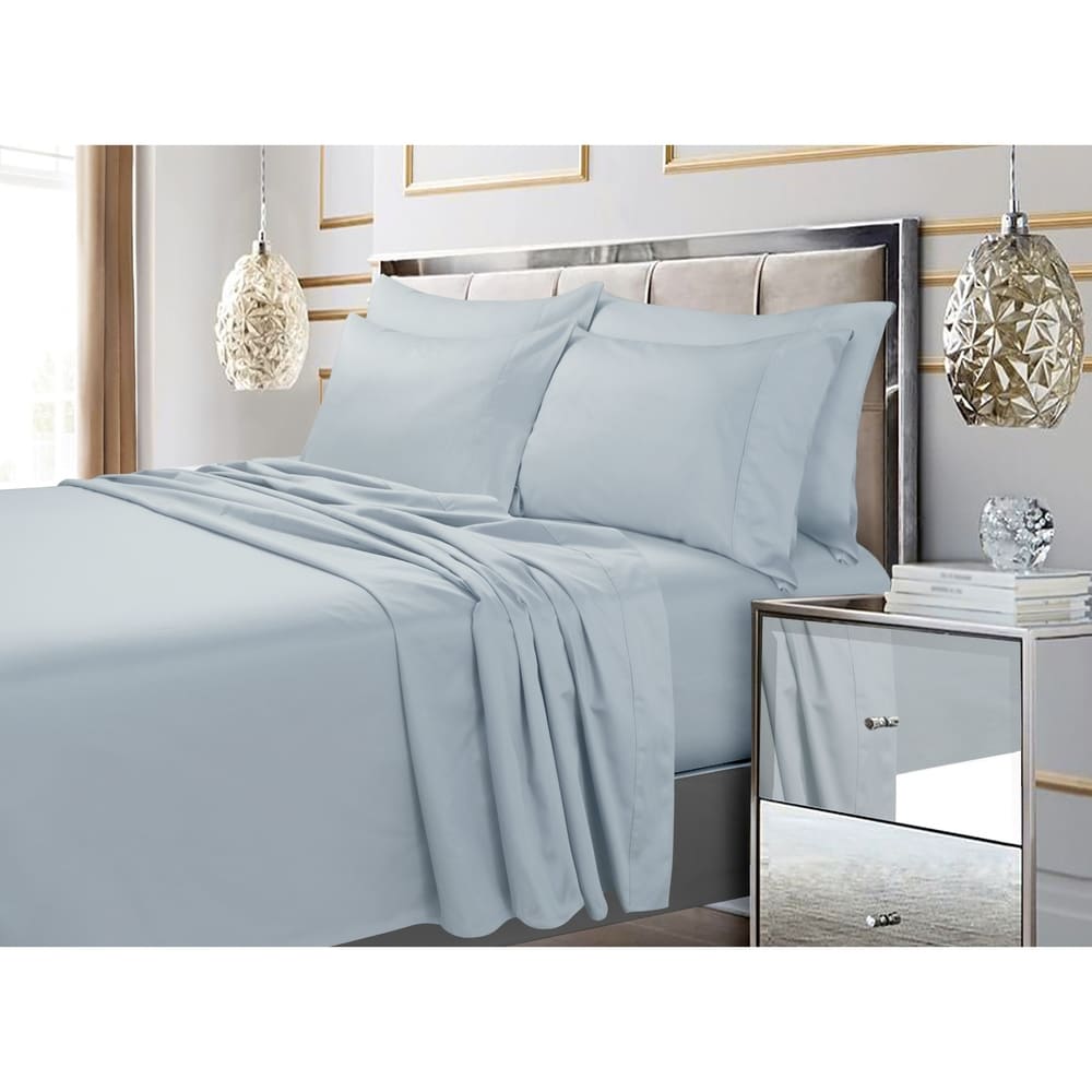 Egyptian Cotton 600 TC Extra Deep Pocket 6-piece Bed Sheet Set