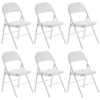Elegant Foldable Iron & PVC Chairs for Convention & Exhibition White