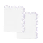 Embroidered Percale Crisp Cotton Double Scallopier Duvet Set and Sham