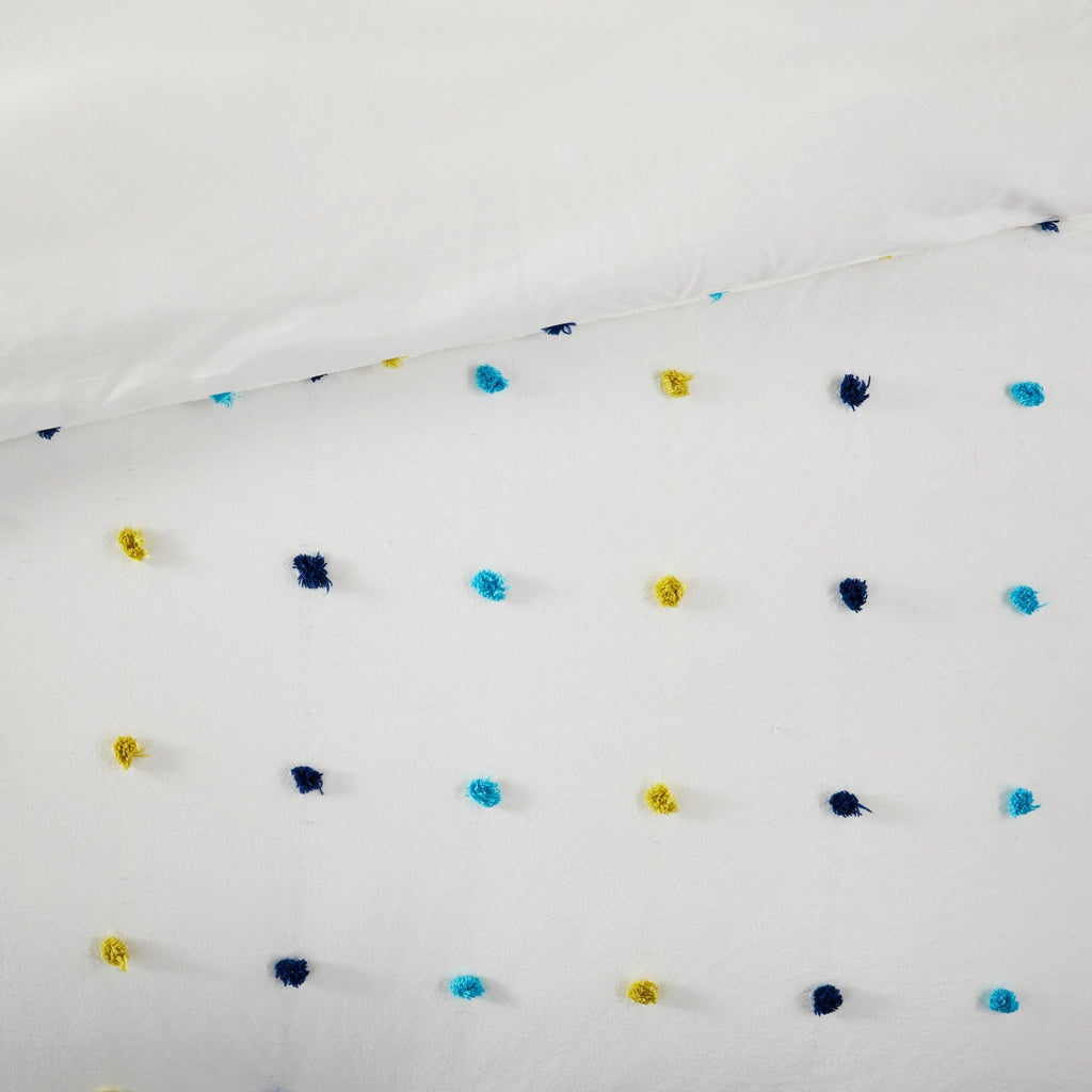 Ensley Cotton Jacquard Pom Pom Comforter Set by Intelligent Design Kids