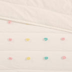 Intelligent Design Kids Ensley Pom Pom Cotton Jacquard Quilt Set with Throw Pillows