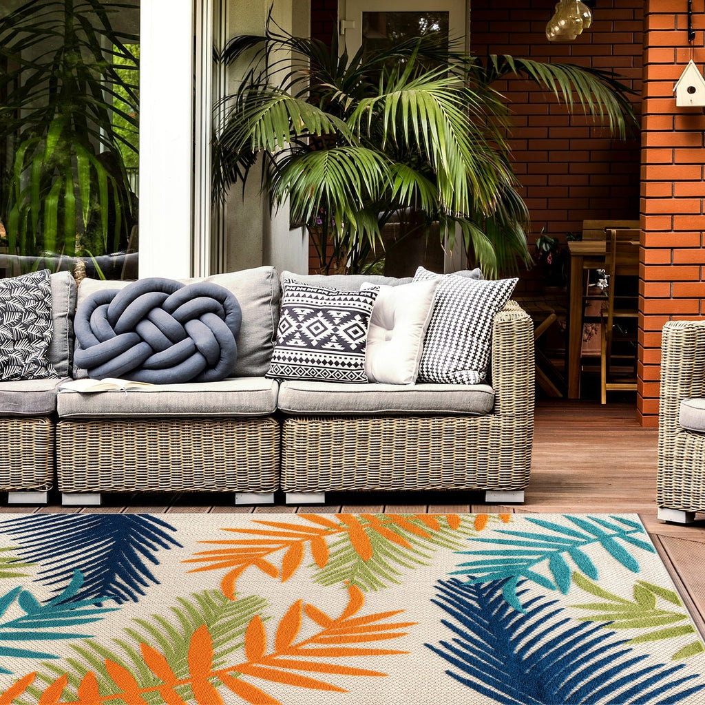 Evora Palm Frond Indoor/Outdoor Area Rug