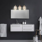 ExBrite Modern Rose Gold 1/2/3/4/5-light Bathroom Dimmable Crystal Vanity Lights Wall Sconces