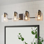ExBrite Modern Rose Gold 1/2/3/4/5-light Bathroom Dimmable Crystal Vanity Lights Wall Sconces