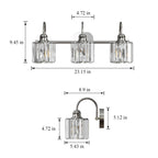 ExBrite Modern Rose Gold 1/2/3/4/5-light Bathroom Dimmable Crystal Vanity Lights Wall Sconces