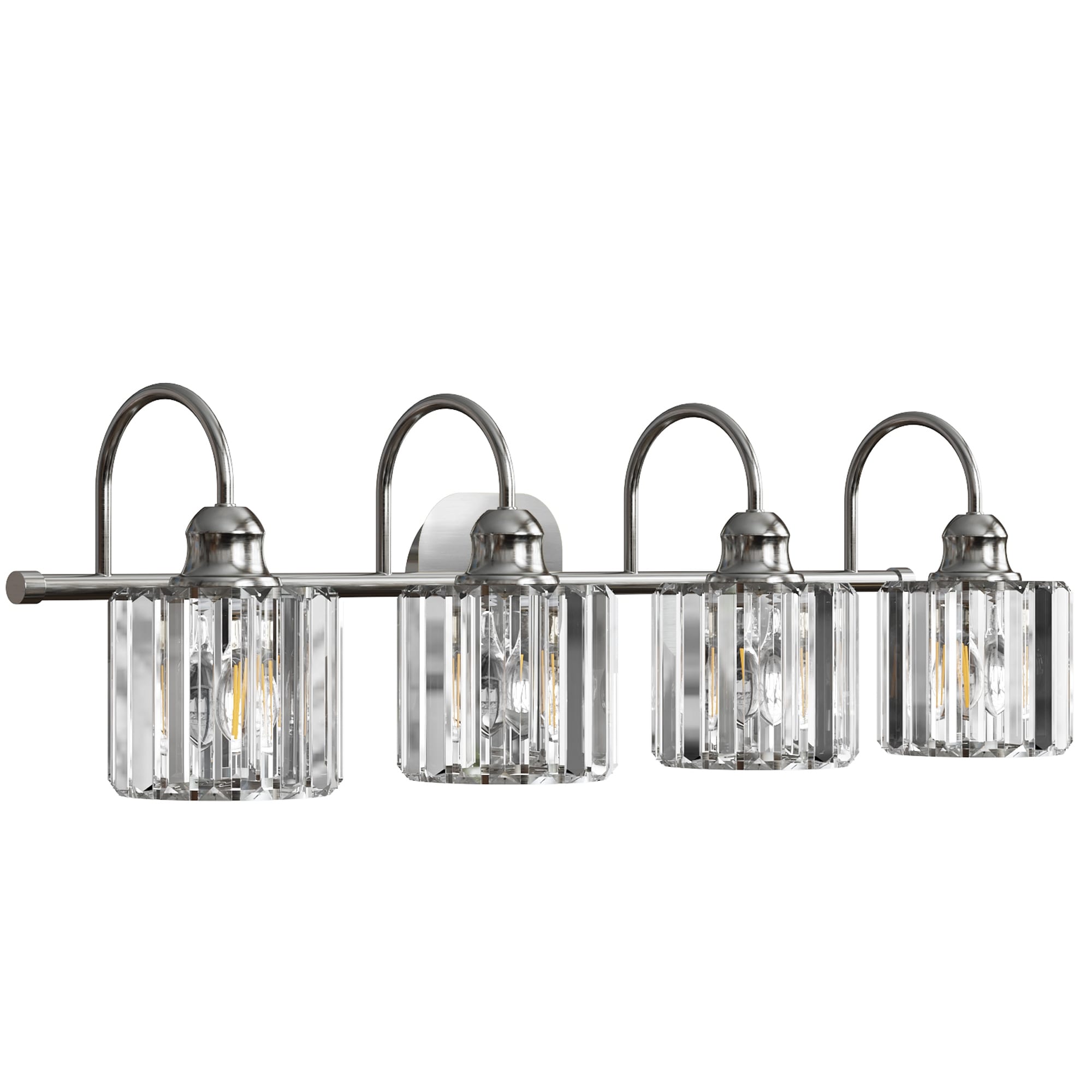 ExBrite Modern Rose Gold 1/2/3/4/5-light Bathroom Dimmable Crystal Vanity Lights Wall Sconces