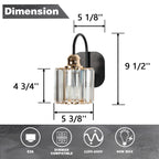 ExBrite Modern Rose Gold 1/2/3/4/5-light Bathroom Dimmable Crystal Vanity Lights Wall Sconces