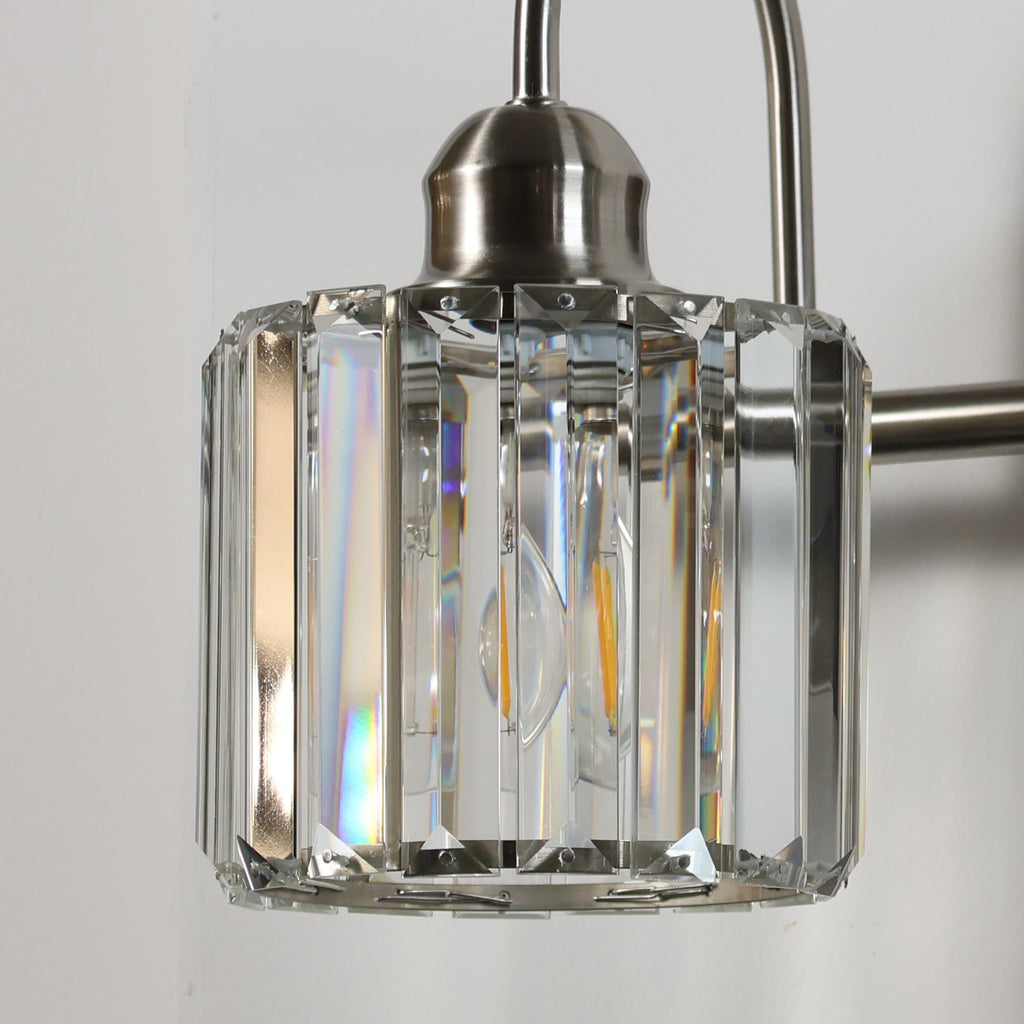 ExBrite Modern Rose Gold 1/2/3/4/5-light Bathroom Dimmable Crystal Vanity Lights Wall Sconces