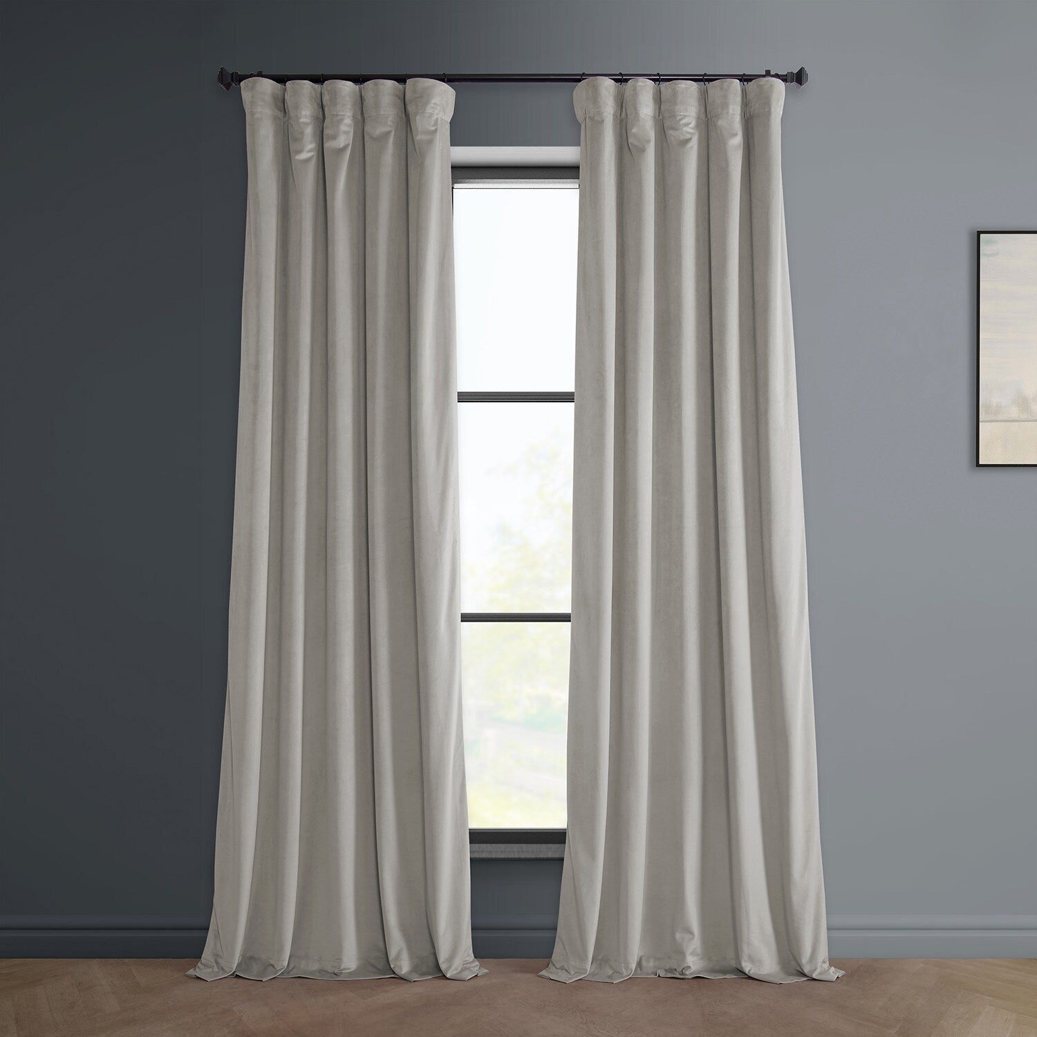 Exclusive Fabrics Heritage Plush Velvet Room Darkening Curtain (1 Panel) - Luxurious Single Drapery for Enhanced Room Darkening