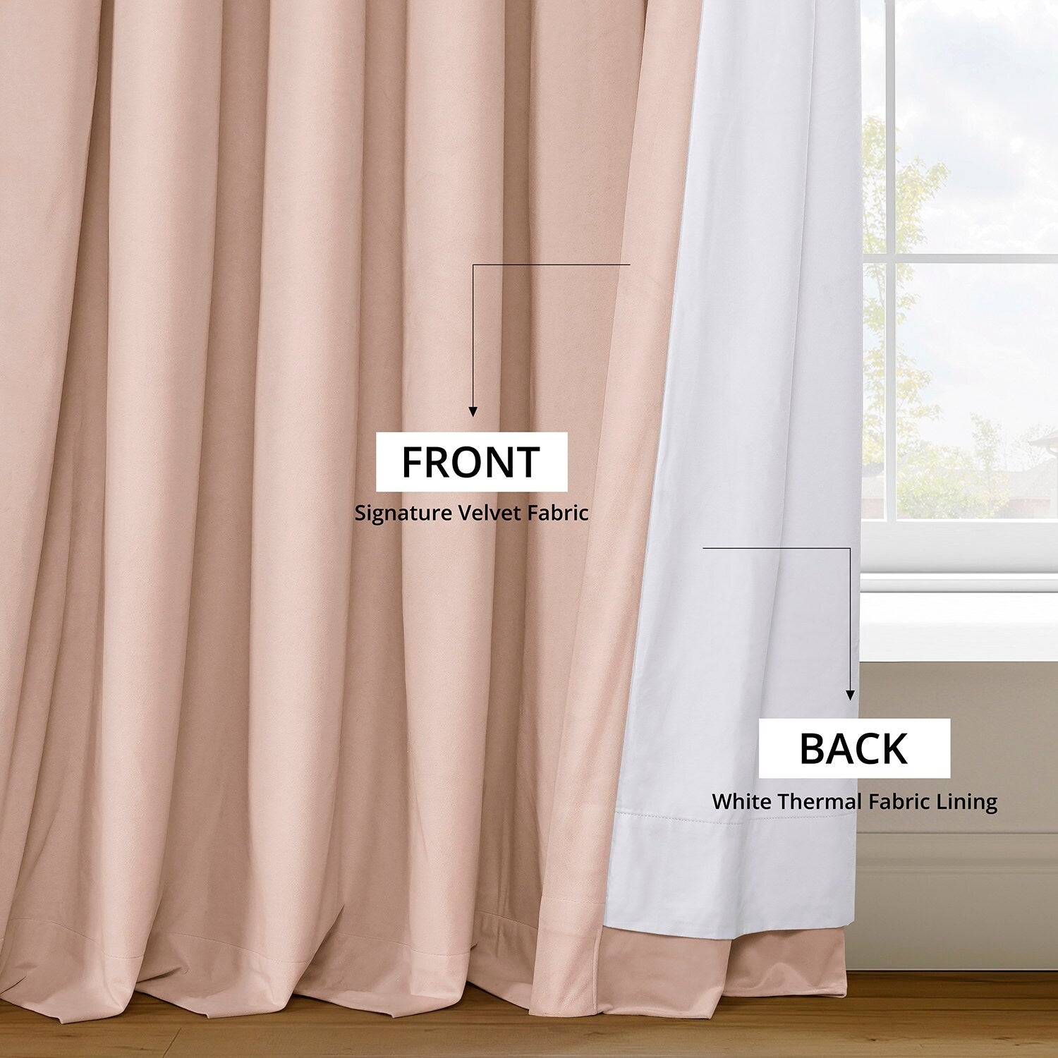 Exclusive Fabrics Signature Blackout Velvet Curtain (1 Panel)