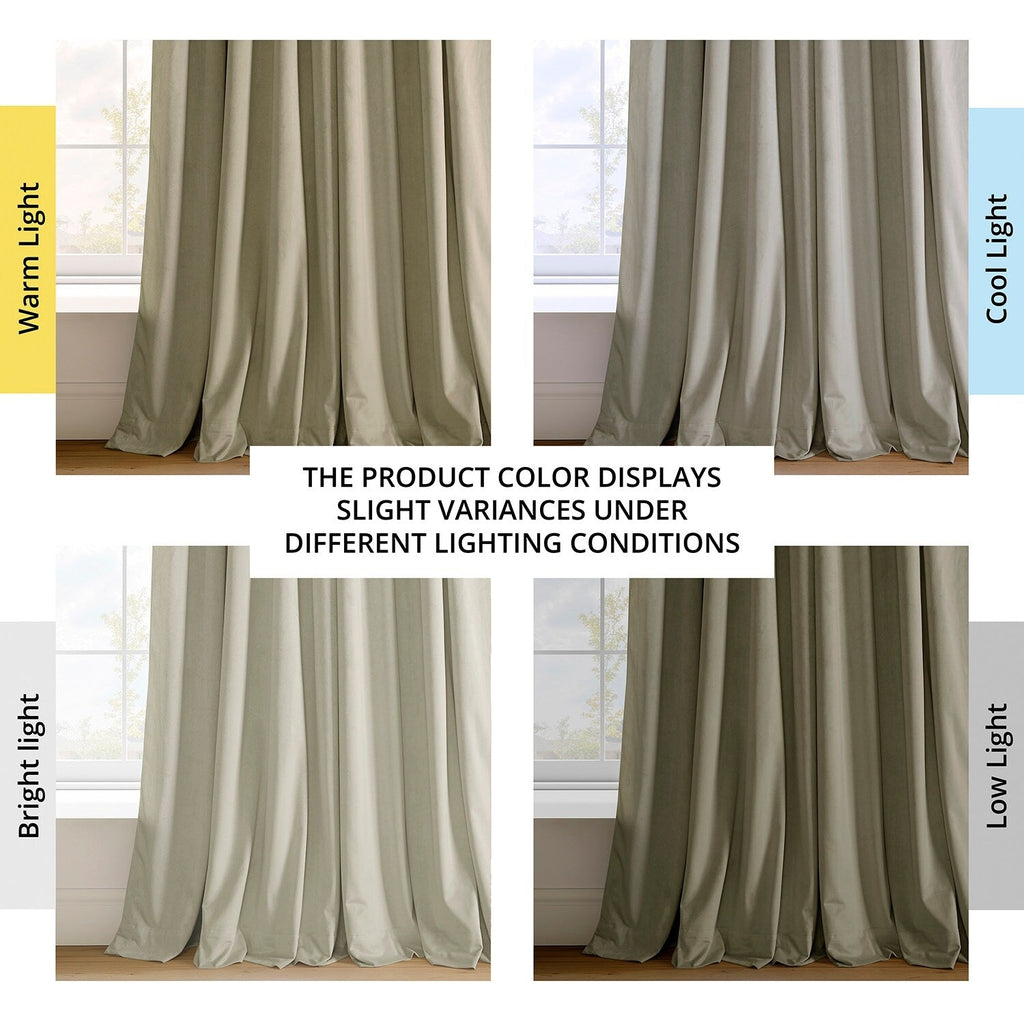 Exclusive Fabrics Signature Extra Wide Blackout Velvet Curtains (1 Panel) - Luxurious Blackout Drapes