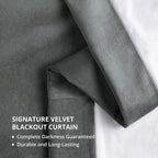 Exclusive Fabrics Signature Extra Wide Blackout Velvet Curtains (1 Panel) - Luxurious Blackout Drapes